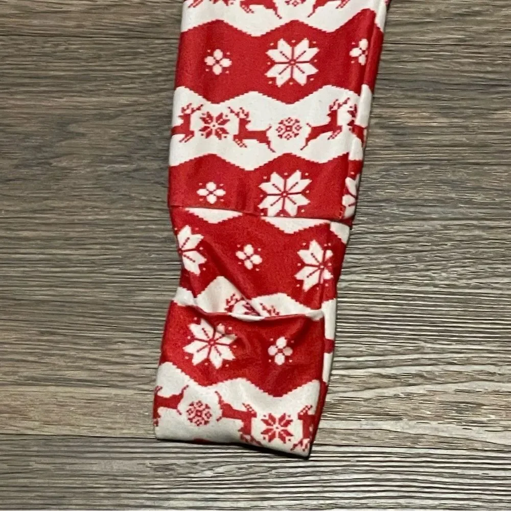 Sweet Honey Christmas Zip Up Onsie Red White Reindeer Size 18 Months